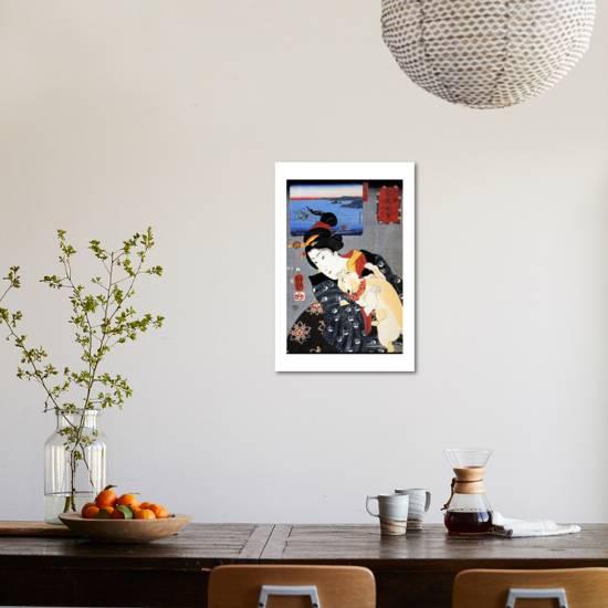 Cat And Noble Woman Art Print Kuniyoshi Utagawa Art Com