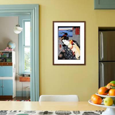 Cat And Noble Woman Art Print Kuniyoshi Utagawa Art Com