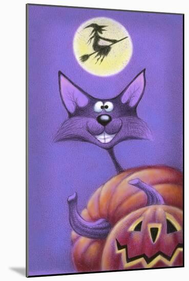 Cat and Pumpkins-Margaret Wilson-Mounted Giclee Print