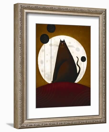 Cat and the Moon I-Jo Parry-Framed Art Print