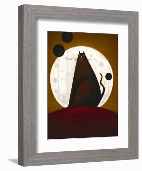 Cat and the Moon I-Jo Parry-Framed Art Print