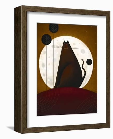Cat and the Moon I-Jo Parry-Framed Art Print