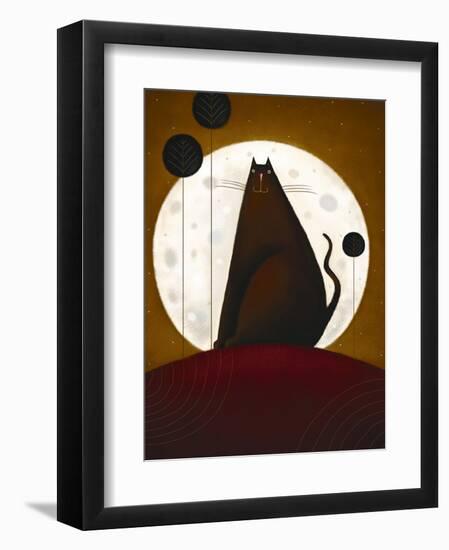 Cat and the Moon I-Jo Parry-Framed Art Print