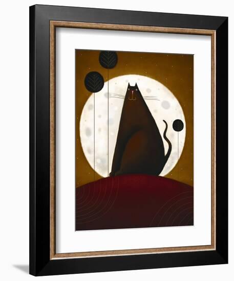 Cat and the Moon I-Jo Parry-Framed Art Print