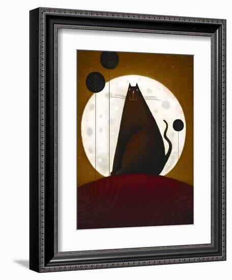 Cat and the Moon I-Jo Parry-Framed Art Print