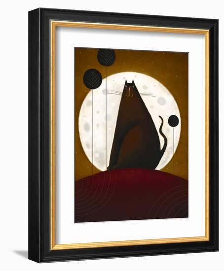 Cat and the Moon I-Jo Parry-Framed Art Print