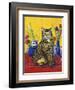 Cat and Tulips II (Chat Tulipes II)-Isy Ochoa-Framed Giclee Print