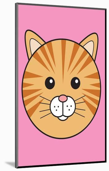Cat - Animaru Cartoon Animal Print-Animaru-Mounted Giclee Print