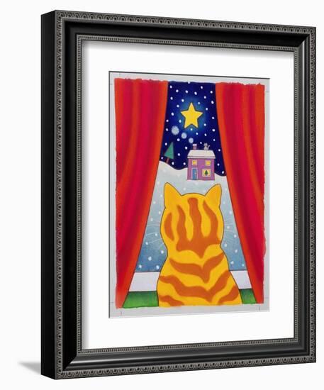 Cat at the Window-Cathy Baxter-Framed Giclee Print