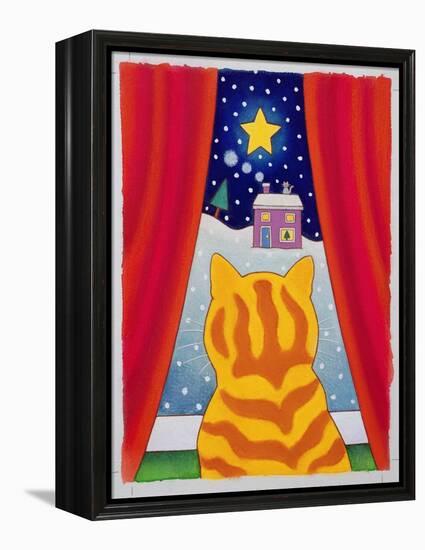 Cat at the Window-Cathy Baxter-Framed Premier Image Canvas