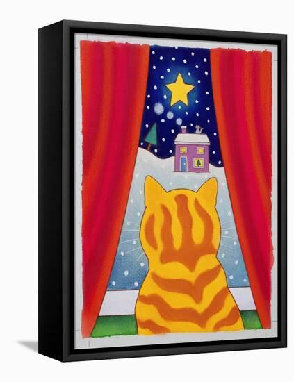 Cat at the Window-Cathy Baxter-Framed Premier Image Canvas