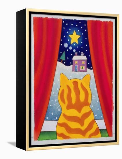 Cat at the Window-Cathy Baxter-Framed Premier Image Canvas