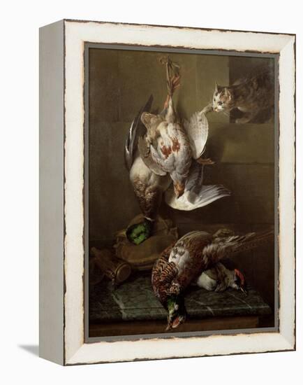 Cat Attacking Dead Game-Alexandre-Francois Desportes-Framed Premier Image Canvas