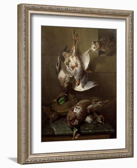 Cat Attacking Dead Game-Alexandre-Francois Desportes-Framed Giclee Print