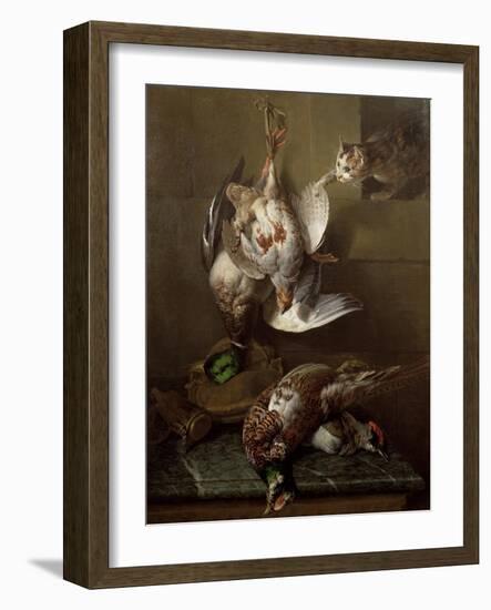 Cat Attacking Dead Game-Alexandre-Francois Desportes-Framed Giclee Print