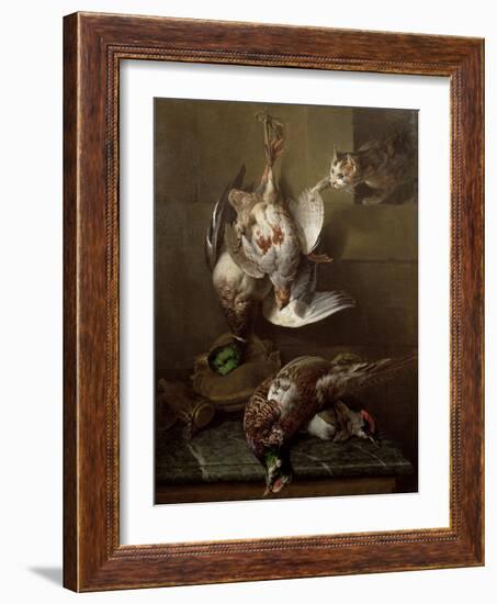 Cat Attacking Dead Game-Alexandre-Francois Desportes-Framed Giclee Print