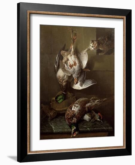 Cat Attacking Dead Game-Alexandre-Francois Desportes-Framed Giclee Print