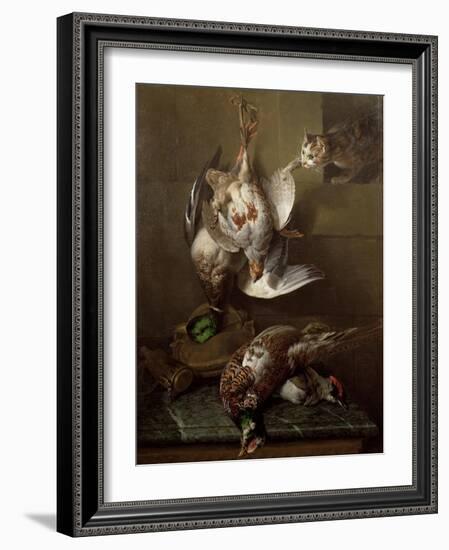 Cat Attacking Dead Game-Alexandre-Francois Desportes-Framed Giclee Print