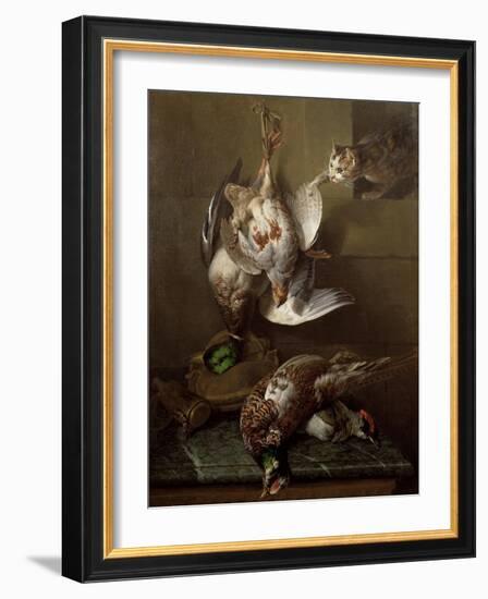 Cat Attacking Dead Game-Alexandre-Francois Desportes-Framed Giclee Print