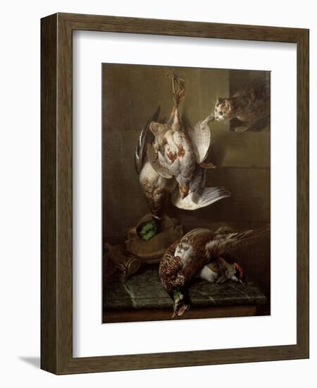 Cat Attacking Dead Game-Alexandre-Francois Desportes-Framed Giclee Print