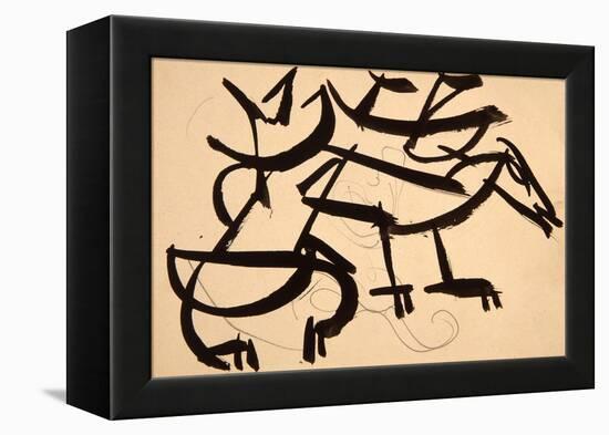 Cat Attacking Dog, 1913-Henri Gaudier-brzeska-Framed Premier Image Canvas