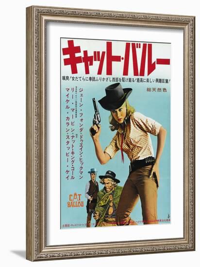 Cat Ballou, Japanese Movie Poster, 1965-null-Framed Art Print