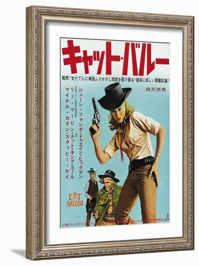 Cat Ballou, Japanese Movie Poster, 1965-null-Framed Premium Giclee Print