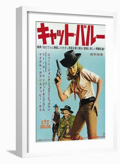 Cat Ballou, Japanese Movie Poster, 1965-null-Framed Premium Giclee Print