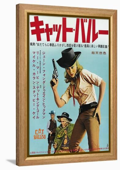 Cat Ballou, Japanese Movie Poster, 1965-null-Framed Stretched Canvas