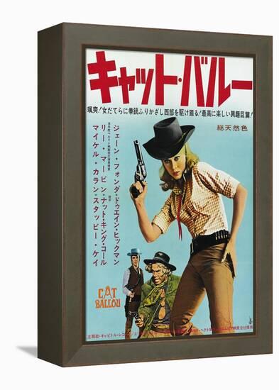 Cat Ballou, Japanese Movie Poster, 1965-null-Framed Stretched Canvas