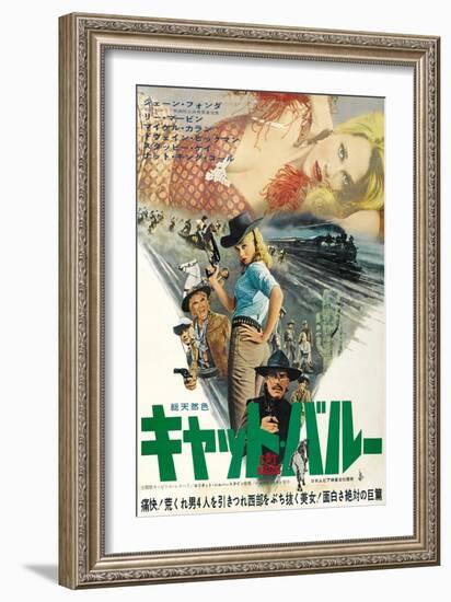 Cat Ballou, Japanese Movie Poster, 1965-null-Framed Premium Giclee Print