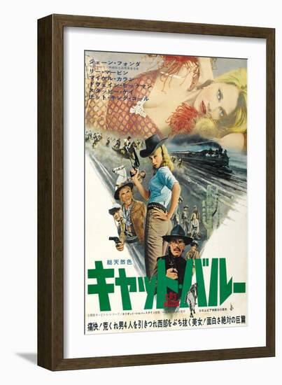 Cat Ballou, Japanese Movie Poster, 1965-null-Framed Premium Giclee Print