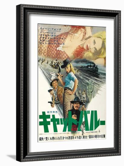 Cat Ballou, Japanese Movie Poster, 1965-null-Framed Premium Giclee Print