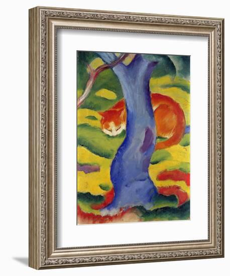 Cat Behind a Tree, 1910/11-Franz Marc-Framed Giclee Print