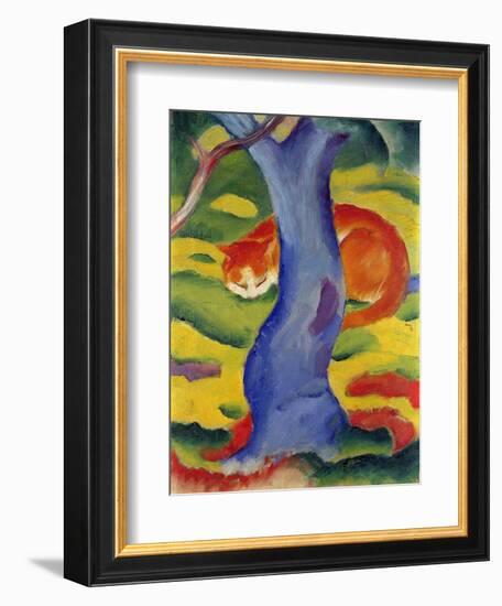 Cat Behind a Tree, 1910/11-Franz Marc-Framed Giclee Print