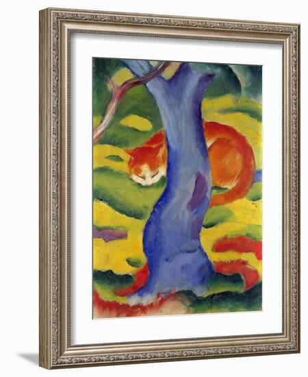 Cat Behind a Tree, 1910/11-Franz Marc-Framed Giclee Print