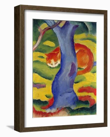 Cat Behind a Tree, 1910/11-Franz Marc-Framed Giclee Print