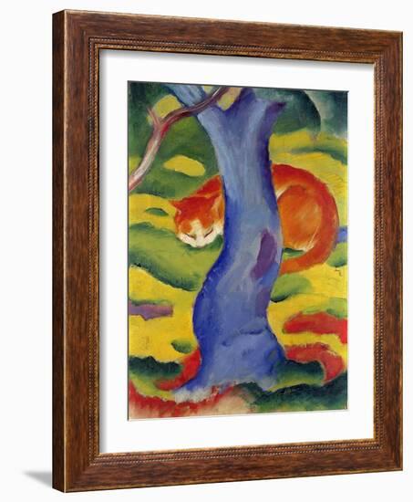 Cat Behind a Tree, 1910/11-Franz Marc-Framed Giclee Print