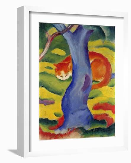 Cat Behind a Tree, 1910/11-Franz Marc-Framed Giclee Print