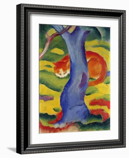 Cat Behind a Tree, 1910/11-Franz Marc-Framed Giclee Print