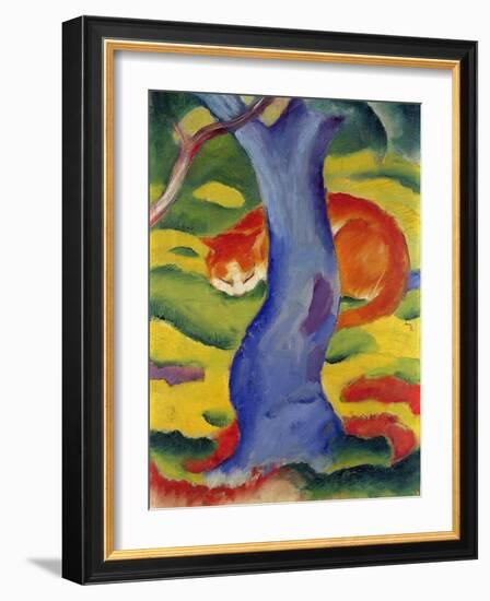 Cat Behind a Tree, 1910/11-Franz Marc-Framed Giclee Print