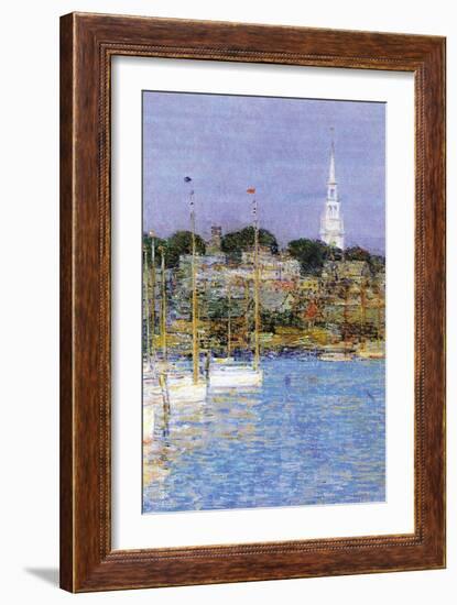 Cat Boats, Newport-Childe Hassam-Framed Art Print