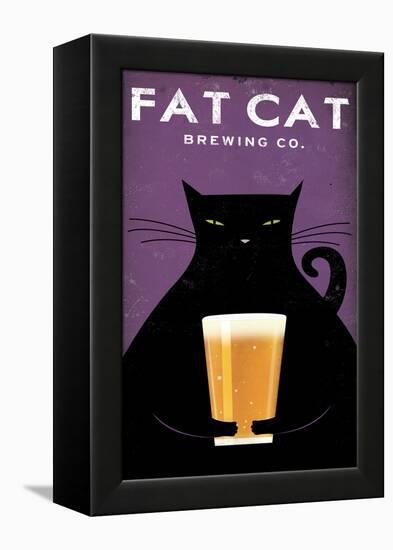 Cat Brewing no Words-Ryan Fowler-Framed Stretched Canvas