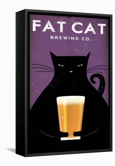Cat Brewing no Words-Ryan Fowler-Framed Stretched Canvas