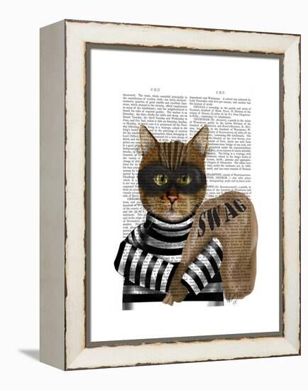 Cat Burglar-Fab Funky-Framed Stretched Canvas