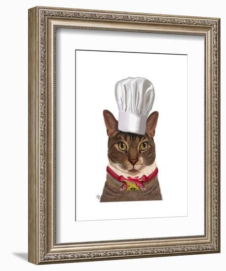 Cat Chef-Fab Funky-Framed Art Print