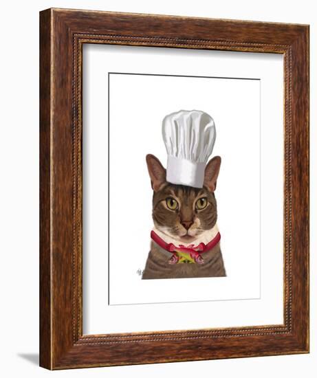 Cat Chef-Fab Funky-Framed Art Print