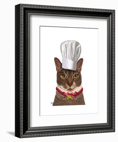 Cat Chef-Fab Funky-Framed Art Print