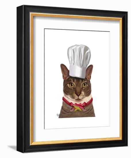 Cat Chef-Fab Funky-Framed Art Print