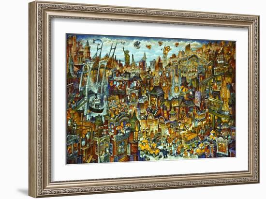 Cat City 2-Bill Bell-Framed Giclee Print